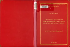 Nâng cao năng lực cạnh tranh trong hoạt động cho vay tại công ty tài chính cổ phần hóa chất việt nam