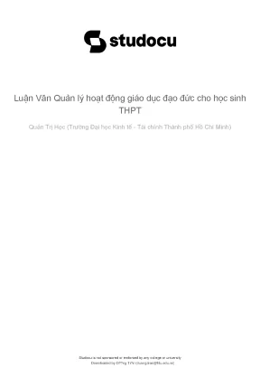 Quản lý hoạt đông giáo dục đạo đức cho học sinh thpt ở trung tâm giáo dục nghề nghiệp giáo dục thường xuyên quân 1 thành phố hồ chí minh