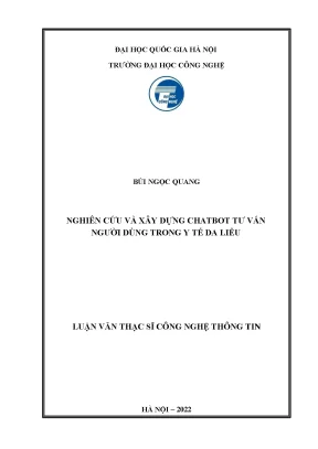 Nghiên cứu và xây dựng chatbot tư vấn người dùng trong y tế da liễu