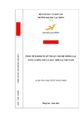 Phân tích năng lượng kinh tế cho hệ thống lai năng lượng gió và mặt trời cho 64 tỉnh thành việt nam