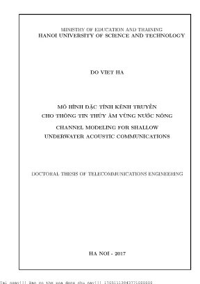 Mô hình đặ tính kênh truyền cho thông tin thủy âm vùng nước nông