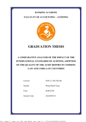 A comparative analysis of the impact of the international standards on auditing adoption on the quality of the audit report in common law and code law countries