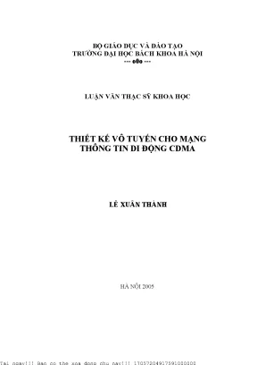 Thiết kế vô tuyến ho mạng thông tin di động cdma