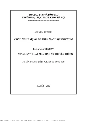 Công nghệ mạng ảo qua mạng quang wdm