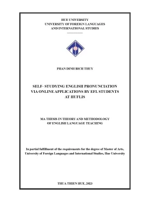 Tự học phát âm tiếng anh thông qua các ứng dụng trực tuyến của sinh viên efl trường đại học ngoại ngữ huế