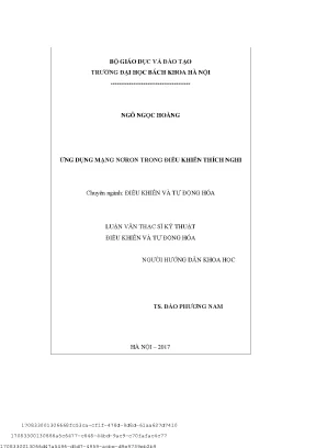 Ứng dụng mạng nơron trong điều khiển thíh nghi