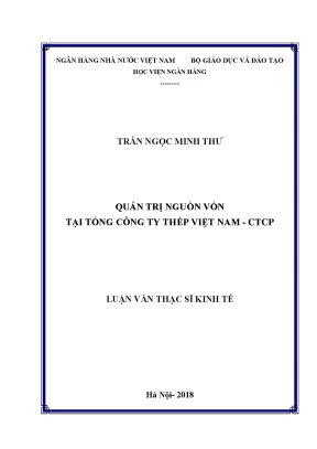 Quản trị nguồn vốn tại tổng công ty thép việt nam ctcp