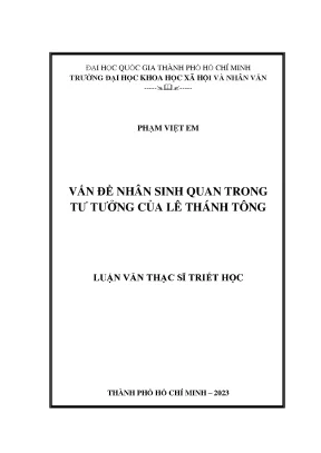 Vấn đề nhân sinh quan trong tư tưởng của lê thánh tông