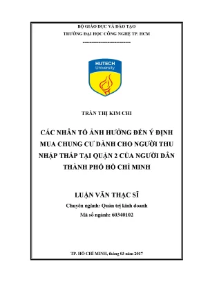 Luận văn thạc sĩ quản trị kinh doanh các nhân tố ảnh hưởng đến ý định mua chung cư dành cho người thu nhập thấp tại quận 2 của người dân thành phố hồ chí minh