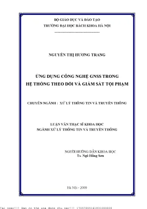 Ứng dụng ông nghệ gnss trong hệ thống theo dõi và giám sát tội phạm