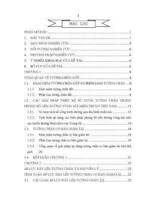 Lý thuyết tính toán tường chắn đất nó i chung và tường chắn có bản giảm tải nó i riêng