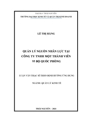Quản lý nguồn nhân lực tại công ty tnhh một thành viên 96 bộ quốc phòng