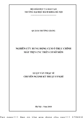 Nghiên ứu rung động ụm ổ trụ hính máy tiện cnc trên ơ sở mòn
