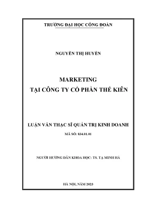 Marketing tại công ty cổ phần thế kiên
