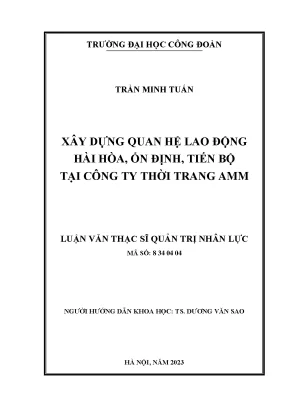 Xây dựng quan hệ lao động hài hòa ổn định và tiến bộ tại công ty thời trang amm
