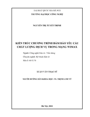 Kiến trúc chương trình đảm bảo yêu cầu chất lượng dịch vụ trong mạng wimax