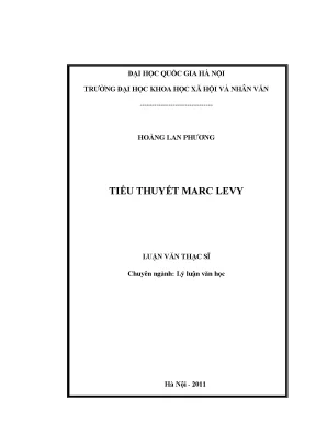 Luận văn thạc sĩ tiểu thuyết marc levy