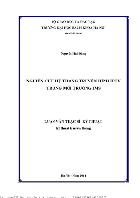 Nghiên ứu hệ thống truyền hình iptv trong môi trường ims