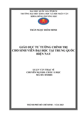 Giáo dục tư tưởng chính trị cho sinh viên đại học tại trung quốc hiện nay