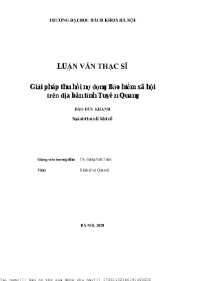 Giải pháp thu hồi nợ đọng bảo hiểm xã hội trên địa bàn tỉnh tuyên quang