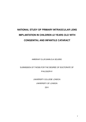 National study of primary intraocular lens implantation in children ≤2 years old with congenital and infantile cataract