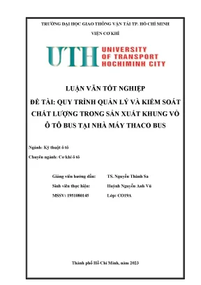 Quy trình quản lý và kiểm soát chất lượng trong sản xuất khung vỏ ô tô bus tại nhà máy thaco bus