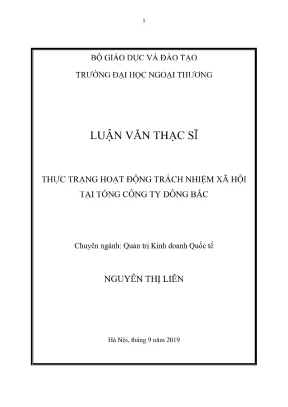 Thực trạng hoạt động trách nhiệm xã hội tại tổng công ty đông bắc