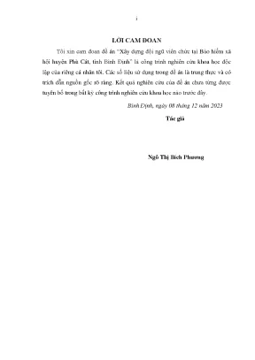 Xây dựng đội ngũ viên chức tại bảo hiểm xã hội huyện phù cát tỉnh bình định