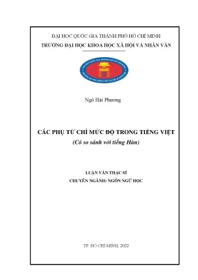 Các phụ từ chỉ mức độ trong tiếng việt có so sánh với tiếng hàn