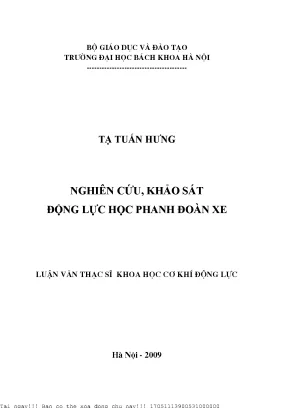 Nghiên ứu khảo sát động lực học phanh đoàn xe
