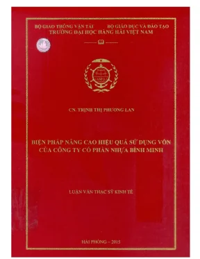 Biện pháp nâng cao hiệu quả sử dụng vốn của công ty cổ phần nhựa bình minh