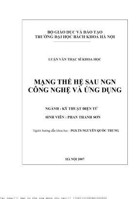 Mạng thế hệ sau ngn ông nghệ và ứng dụng