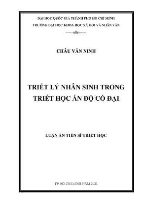 Triết lý nhân sinh trong triết học ấn độ cổ đại