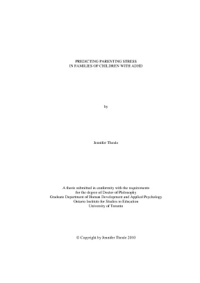 Predicting parenting stress in families of children with adhd