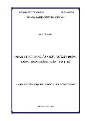 Quản lý rủi ro dự án đầu tư xây dựng công trình bệnh viện bộ y tế