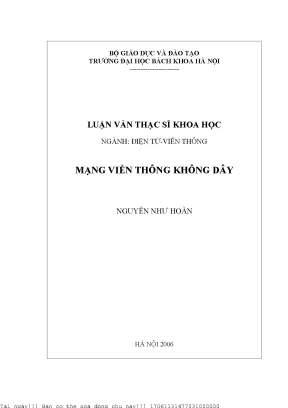 Mạng viễn thông không dây