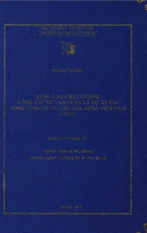Nâng cao chất lượng công tác tư vấn quản lý dự án tại tổng công ty tư vấn xây dựng việt nam