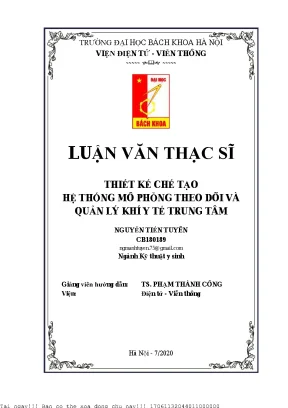 Thiết kế hế tạo hệ thống mô phỏng theo dõi và quản lý khí y tế trung tâm