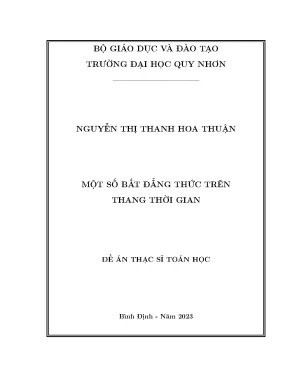 Một số bất đẳng thức trên thang thời gian