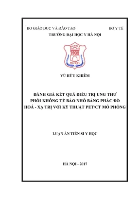 Đánh giá kết quả điều trị ung thư phổi không tế bào nhỏ bằng phác đồ hoá xạ trị với kỹ thuật pet ct mô phỏng đ