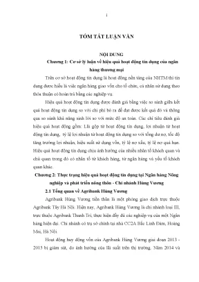 Hiệu quả hoạt động tín dụng của ngân hàng thương mại