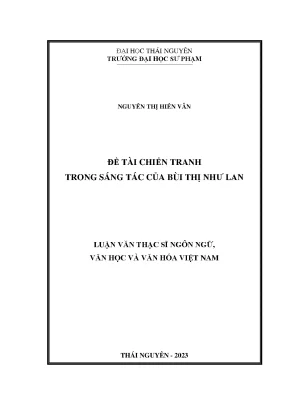 Đề tài chiến tranh trong sáng tác của bùi thị như lan