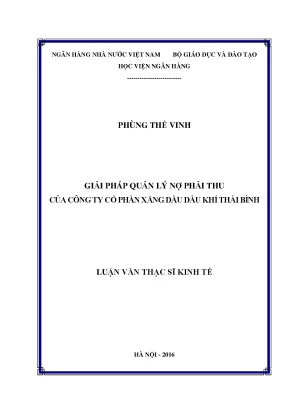 Giải pháp quản lý nợ phải thu của công ty cổ phần xăng dầu dầu khí thái bình