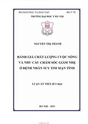 Đánh giá chất lượng cuộc sống và nhu cầu chăm sóc giảm nhẹ ở bệnh nhân suy tim mạn tính