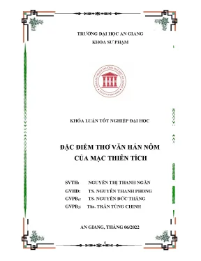 Đặc điểm thơ văn hán nôm của mạc thiên tích