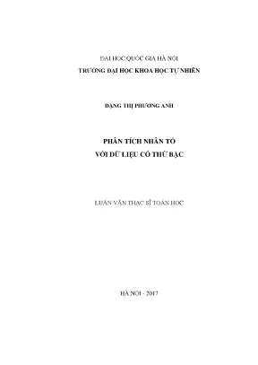 Luận văn thạc sĩ phân tích nhân tố với dữ liệu có thứ bậc