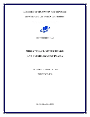 Migration climate change and unemployment in asia