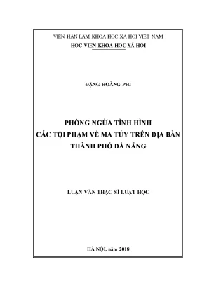 Phòng ngừa tình hình các tội phạm về ma túy trên địa bàn thành phố đà nẵng