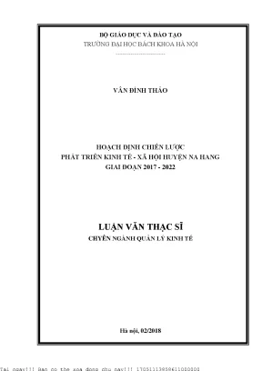 Hoạh định chiến lược phát triển kinh tế xã hội huyện na hang giai đoạn 2017 2022