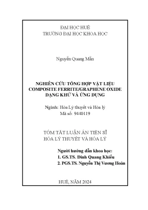 Nghiên cứu tổng hợp vật liệu composite ferritegraphene oxide dạng khử và ứng dụng
